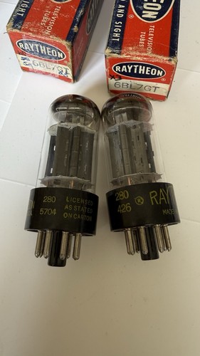 Matched pair raytheon 6bl7 gta - 6bl7,