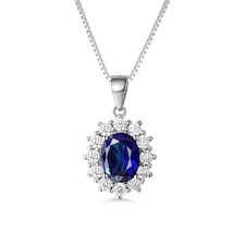 PRETTERY Sapphire Necklace for