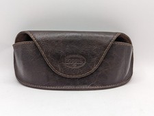 Vintage Fossil Brown Leather Glasses Case L9 P808