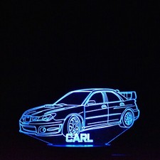 Car Night Light Subaru Impreza | Personalised Sportscar LED | Rally Car | Subaru