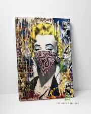 MARILYN MONROE MASK Graffiti Canvas Art Banksy Wall Art Print Picture Decor-D314