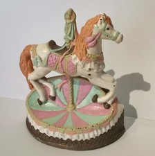 Emson Vintage Cast Iron Carousel Horse Doorstop Fairground Painted Ornament