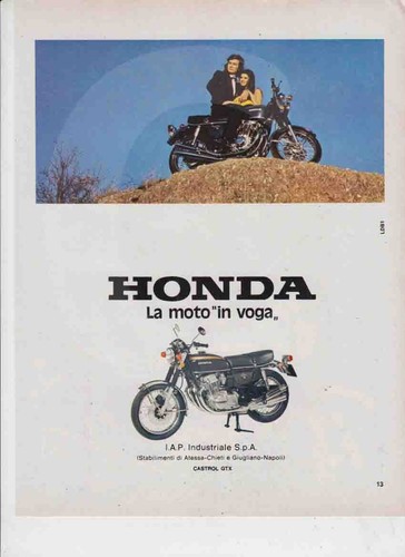 Advertising motorcycle honda - advertising,