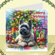 Cairn Terrier Dog Christmas Card
