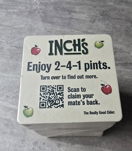 Inch cider beer mats bar - inch's, /