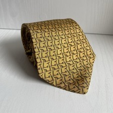 SALVATORE FERRAGAMO Silk Yellow Scooter Design Luxury Tie Made In Italy