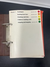Vintage How To Knitting And Crochet Cards With ODHAMS Ring Binder (1979)