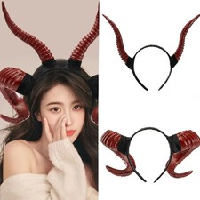 Goat Horn Headband Resin Devil