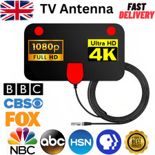 8000 Miles Indoor TV antenna Ariel Freeview Digital 4K HD TV Portable Aerial UK