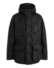 Belstaff Men's Black Hooded Naval Parka Jacket UK 42