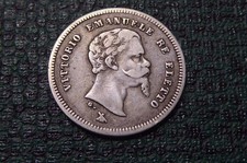 ITALY , TUSCANY , SILVER 50 CENTESIMI , 1860  (NF449)