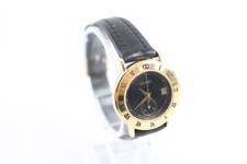 Gucci Gold Tone Monopusher Chronograph Watch Ref 3800L Quartz Working