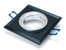 MALI Black Glass Square Recessed GU10 Ceiling Spot Down light