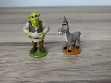 SHREK & DONKEY 5.5cms Mini Figures / Cake Toppers VGC