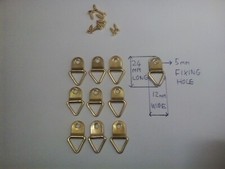 10 x Brass Plated Triangle D