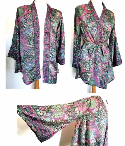 Sale pink grey kimono top - pink,