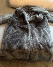 New Look Fur Coat Grey 