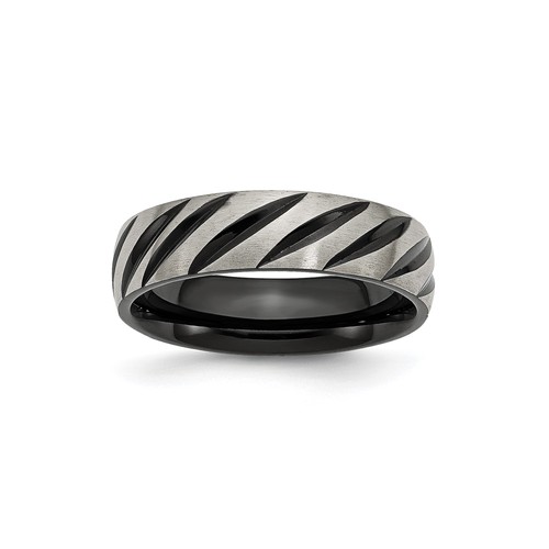 Mens 6mm brushed titanium - mens,