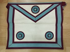 Vintage Freemason Apron  Pale Blue Craft Leather Masonic Regalia.