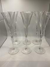 6 Vintage Crystal Champagne