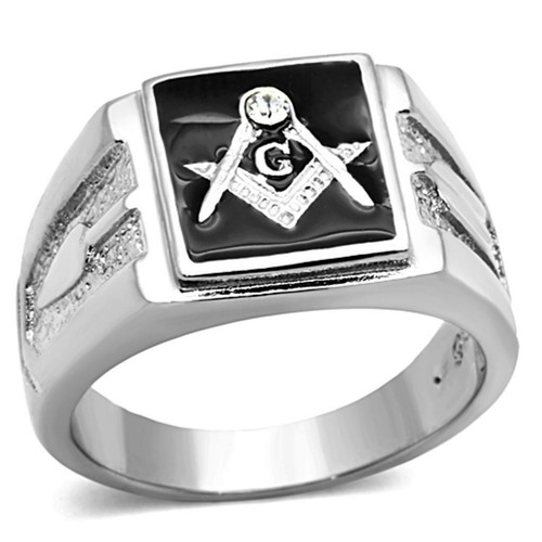 Mens masonic ring silver - masonic,