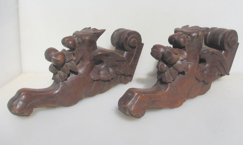 Victorian carved wooden table - carved,