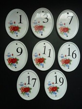 Ceramic House Number White