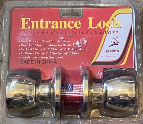 Entrance lock gold - lock, oval