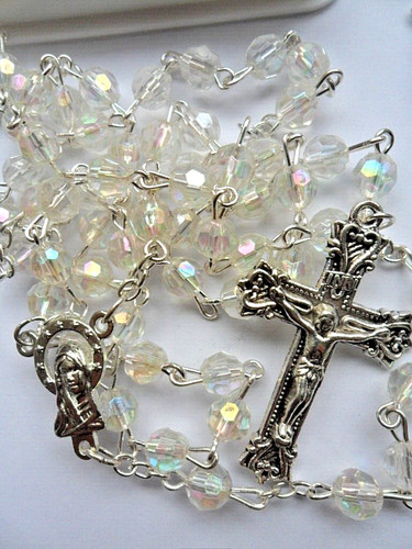 Catholic rosary beads acrylic - catholic,