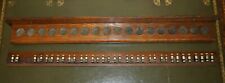 ANTIQUE ENGLISH 18 PIECE MAHOGANY WALL MOUNTED SNOOKER POOL BILLIARDS CUE HOLDER