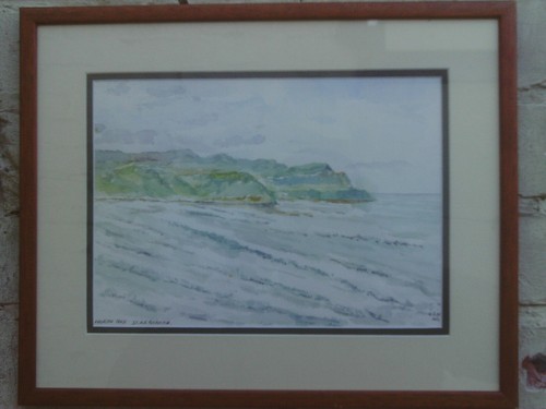Framed watercolour painting - framed,