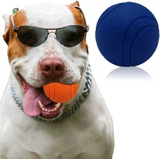 Indestructible Dog Ball – Tough Solid Rubber Chew Toy, High Bounce for All Sizes