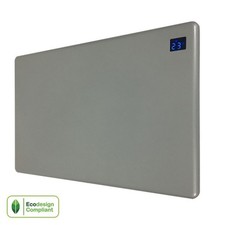 Slimline Electric Wall Panel Heater Silver 1500W Nova Live R 640mm(w) x 400mm(h)