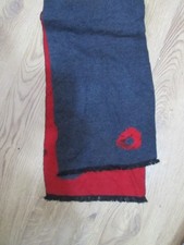 Poppy scarf reversible grey with red poppy  ideal for Rememberence day