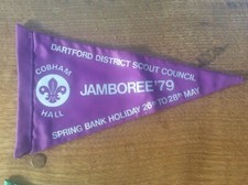 Vintage Scout Council Burgee Pennant Flag Dartford Jamboree 1979 Cobham Hall