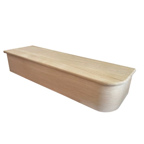 Solid oak right hand bullnose - solid,