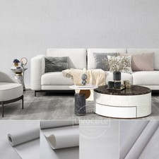Light Grey Wallpaper Modern Plain Slight Textured WallPaper for Living Room 1-6x