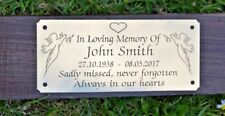 MEMORIAL BENCH PLAQUE SOLID