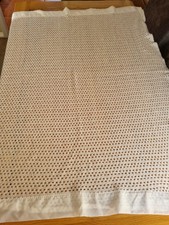 Zorbit Off White Vintage Cot Blanket Cellular Acrylic 50"x44" England