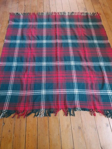 Vintage tartan wool car - vintage,