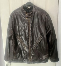 Brown, Faux Leather, Oversized