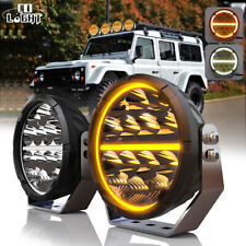 7/9inch Round LED Driving Spotlight OffRoad Work Foglight Halo DRL 4X4 SUV Truck