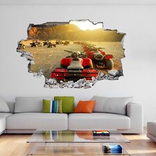 Quad Bikes Sunset 3D Wall