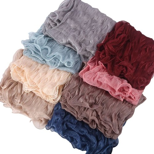 Ruffled edge sunscreen shawl - ruffled,