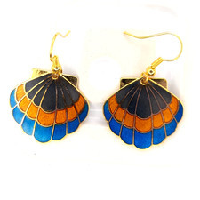 Vintage shell shaped - vintage, earrings