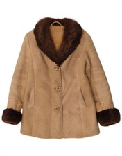 Vintage womens shearling coat - shearling,