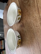 ‘Sunflower’ Wedgewood Two Soup/ Cereal Bowls Used