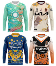RUGBY MEN's NRL TRAINING Round neck long sleeved shirt S-5XL JERSEY 