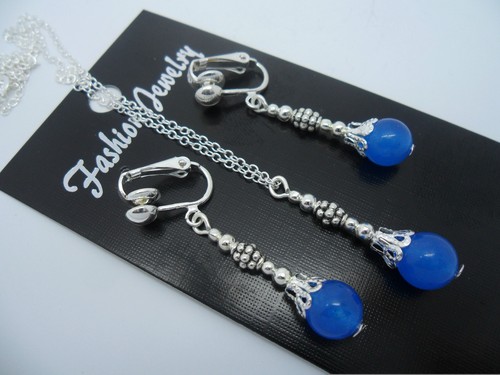Pretty blue jade necklace - pretty,