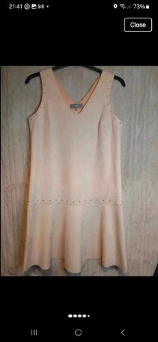 Next suede dress size - size, cream